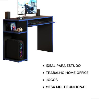 Imagem de Mesa Para Computador Gamer Com 2 Prateleiras - JM3 MÓVEIS