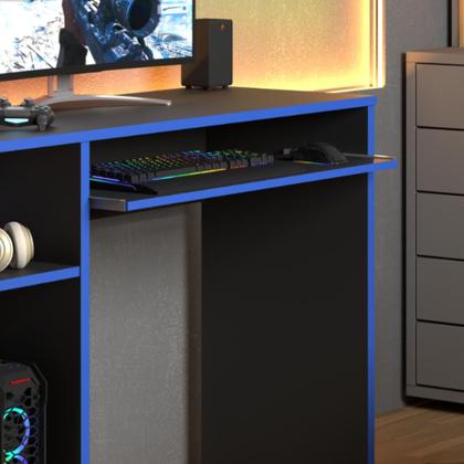 Imagem de Mesa Para Computador Gamer Com 2 Prateleiras - JM3 MÓVEIS