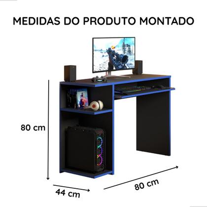 Imagem de Mesa Para Computador Gamer Com 2 Prateleiras - JM3 MÓVEIS