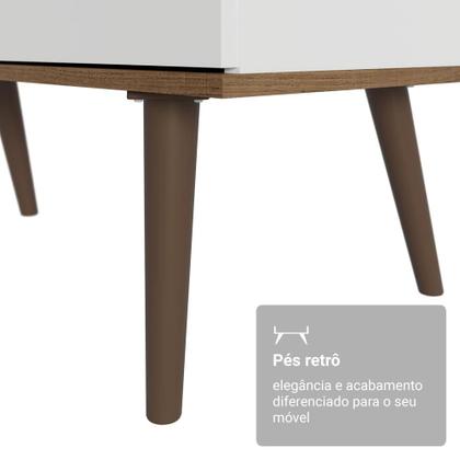 Imagem de Mesa para Computador Gamer em L 3 Gavetas Branco/Rustic Lisboa Madesa