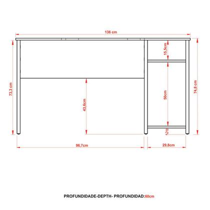 Imagem de Mesa para Computador Gamer Espaço para 2 Monitores e CPU
