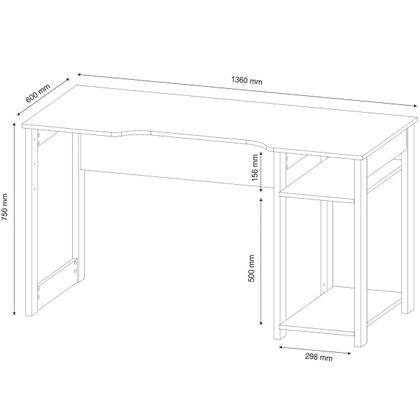 Imagem de Mesa para Computador Gamer Espaço para 2 Monitores e CPU
