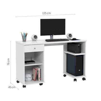 Mesa para Computador Million 1 GV Branca - Patrimar Imagem de Mesa para Computador Million 1 GV Branca