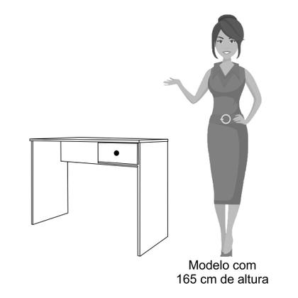 Imagem de Mesa para Computador Notebook Escrivaninha 101cm Dubai Branco - Mpozenato