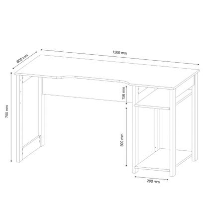 Imagem de Mesa Para Computador Notebook Gamer ME4152 Preto/Vermelho - Tecno Mobili