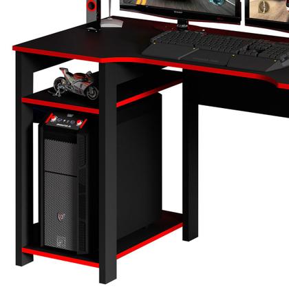 Imagem de Mesa Para Computador Notebook Gamer ME4152 Preto/Vermelho - Tecno Mobili