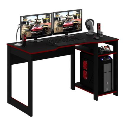 Imagem de Mesa Para Computador Notebook Gamer ME4152 Preto/Vermelho - Tecno Mobili