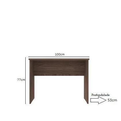 Imagem de Mesa para computador premium sem gaveta capuccino - village móveis