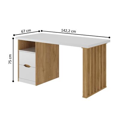 Imagem de Mesa para Computador Ripado Rússia Olmo Branco