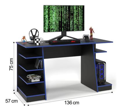 Imagem de Mesa Para Computador Trabalho Game Ou Estudo Azul Ou Vermelho