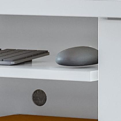 Imagem de Mesa Para Computador Vicenza Lukaliam com Gaveta e Rodízios