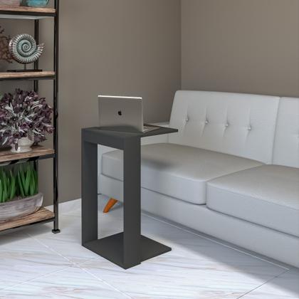 Imagem de Mesa Para Encaixe Lateral de Sofá Aparador Sala Quarto Utilidade MDF