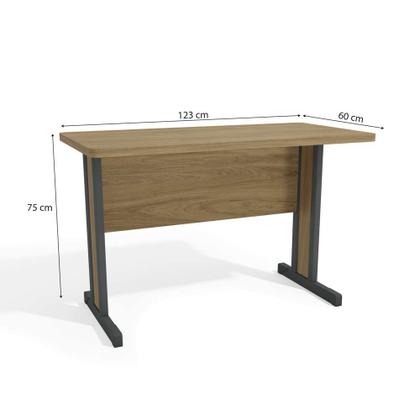 Imagem de Mesa para Escritório 1,23m Secretária com Pés Metálicos 1120 Versátil Kappesberg