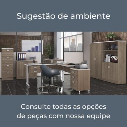 Imagem de Mesa para Escritório 1,23m Secretária com Pés Metálicos 1120 Versátil Kappesberg