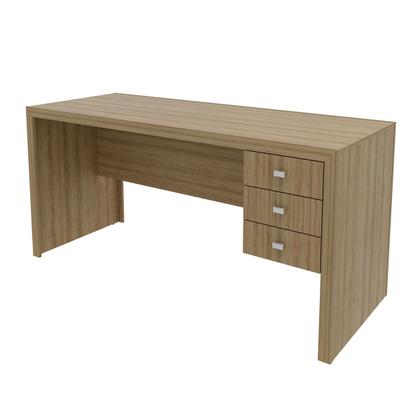 Imagem de Mesa para Escritório 3 Gavetas Amendoa Me4113 - Tecno Mobili