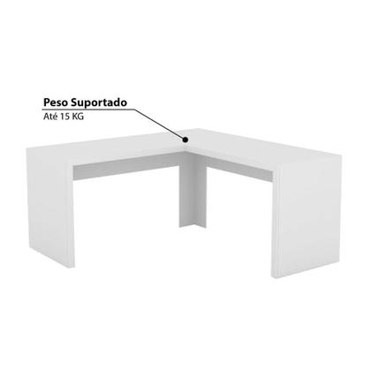 Imagem de Mesa para Escritório Angular Branco Tecnomobili