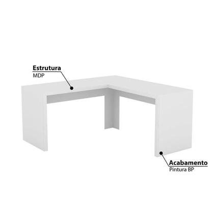 Imagem de Mesa para Escritório Angular Branco Tecnomobili