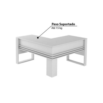 Imagem de Mesa para Escritório Angular Branco Tecnomobili