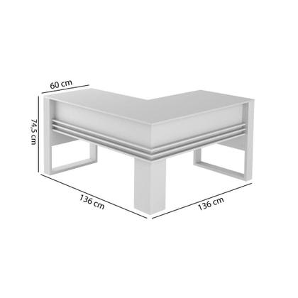 Imagem de Mesa para Escritório Angular Branco Tecnomobili