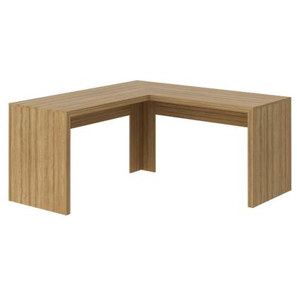 Imagem de Mesa para Escritório Angular em L 157,3cm MDP Amêndoa Acabamento Pintura UV Tecnomobili