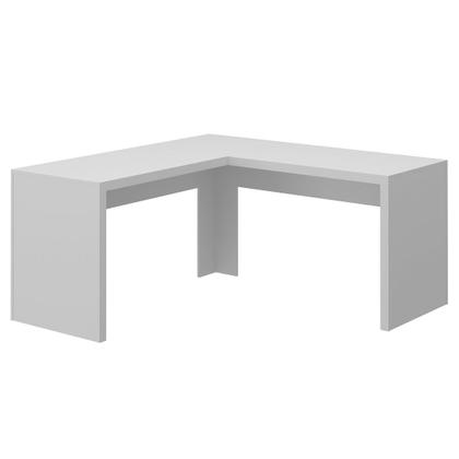 Imagem de Mesa para Escritório Angular em L 157,3cm MDP Branco Acabamento Pintura UV Tecnomobili