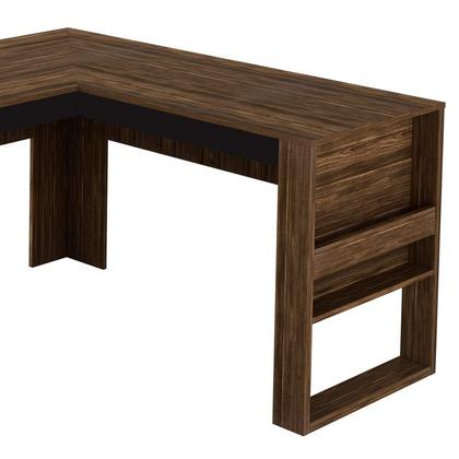 Imagem de Mesa para Escritório Angular ME4145 Nogal/Preto Tecnomobili