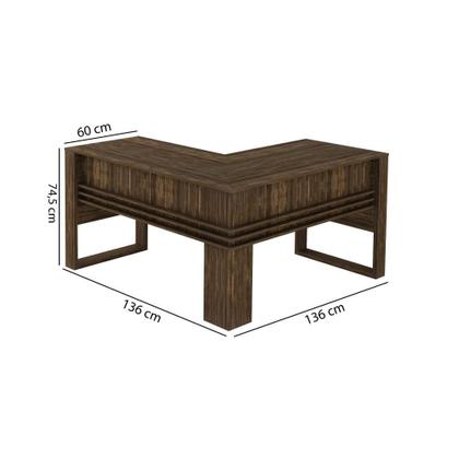Imagem de Mesa para Escritório Angular Nogal Tecnomobili
