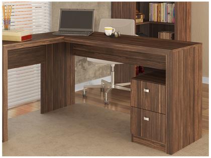Imagem de Mesa para Escritório com 2 gavetas ME4129 Nogal Tecnomobili