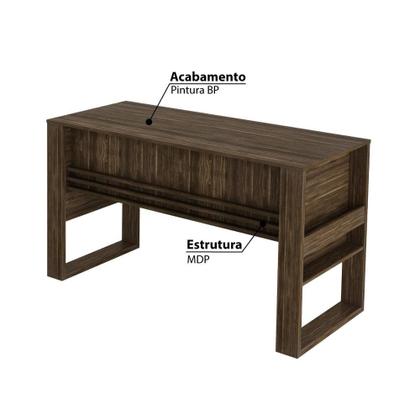 Imagem de Mesa para Escritório com aplique Nogal Tecnomobili