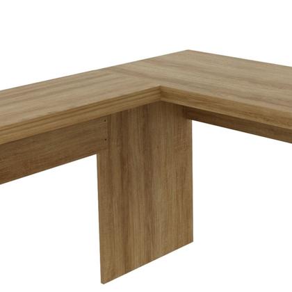 Imagem de Mesa Para Escritorio De Canto ME4129 Amendoa Tecno Mobili