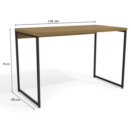 Imagem de Mesa Para Escritório Diretor Estilo Industrial 1,18m Freijo Kapesberg
