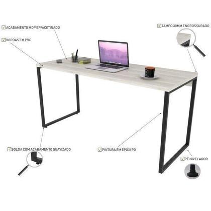 Imagem de Mesa para Escritório Diretor Estilo Industrial 1,50M Kuadra