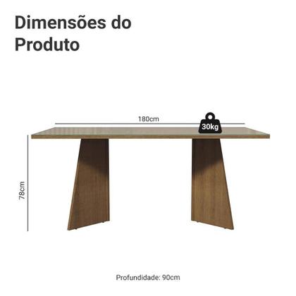 Imagem de Mesa Para Escritório Diretor Presidente 180cm Tampo De Vidro Rustic-crema 5388 Madesa