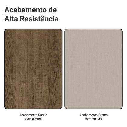 Imagem de Mesa para Escritório Diretor Presidente 180cm Tampo de Vidro Rustic/Crema 5388 Madesa