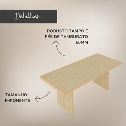 Imagem de Mesa para Escritório e Reunião 2 Metros em Tamburato Executiva