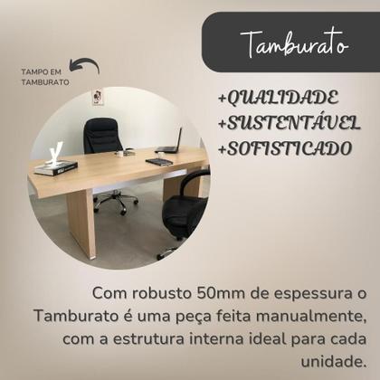 Imagem de Mesa para Escritório e Reunião 2 Metros em Tamburato Executiva