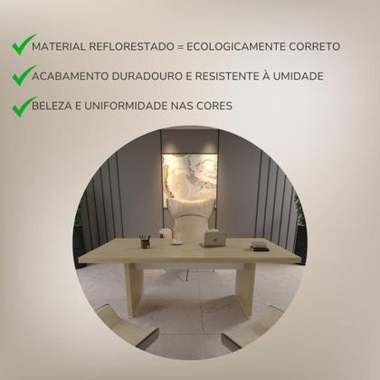 Imagem de Mesa para Escritório e Reunião 2 Metros em Tamburato Executiva