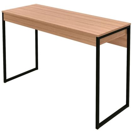 Imagem de Mesa Para Escritório Escrivaninha Estilo Industrial Amêndoa/preto