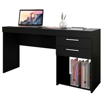 Imagem de Mesa para Escritório Home 2 Gavetas Preto Tx - Pnr Móveis