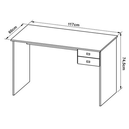 Imagem de Mesa para Escritório ME4165 Nogal/Preto - Tecno
