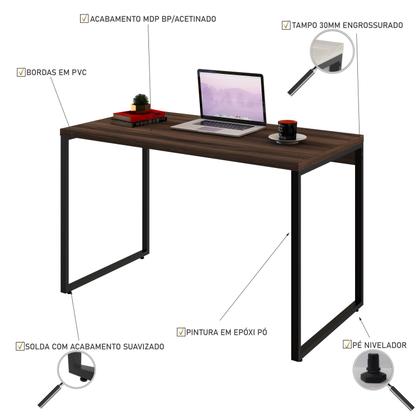 Imagem de Mesa Para Escritório Office Estilo Industrial 1,20m Kuadra