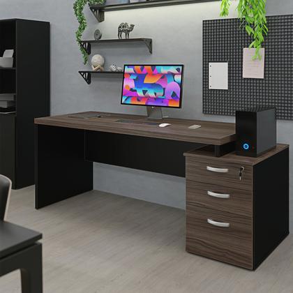 Imagem de Mesa Para Escritório Pedestal 3 Gav. 1700x700 Tpo 30mm NetMobil