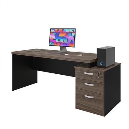 Imagem de Mesa Para Escritório Pedestal 3 Gav. 1700x700 Tpo 30mm NetMobil