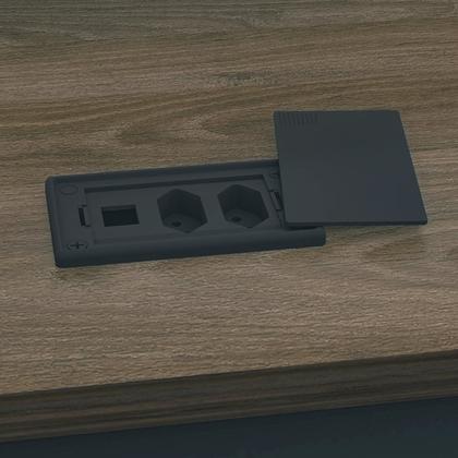 Imagem de Mesa para Escritório Presidente Tamburato 258.2 cm com 4 Gavetas e 2 Portas