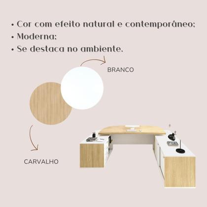 Imagem de Mesa para Escritório Presidente Tamburato 258.2 cm com 4 Gavetas e 2 Portas