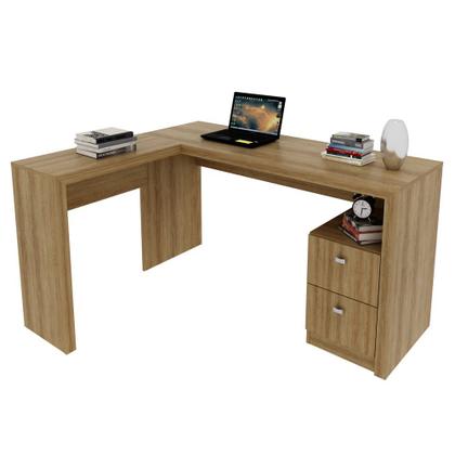Imagem de Mesa para Escrivaninha de Canto 113x135,8cm com 2 Gavetas ME4129 Tecnomóbili
