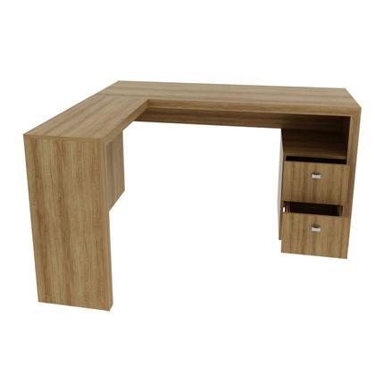 Imagem de Mesa para Escrivaninha de Canto 113x135,8cm com 2 Gavetas ME4129 Tecnomóbili