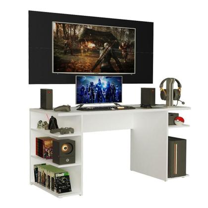 Imagem de Mesa Para Gamer e Painel Para Até 50 - Branco