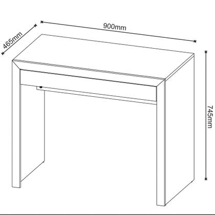 Imagem de Mesa para Home Office com Gaveta ME4107 Branco 13 Tecno Mobili