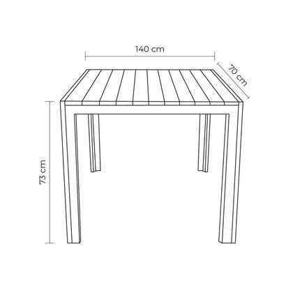 Imagem de Mesa para Jardim de Alumínio Grumari